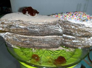 Foto resep Mille crepes chocolata