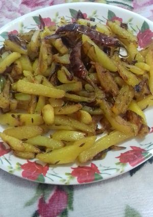 A picture of Aalu bhujia.
