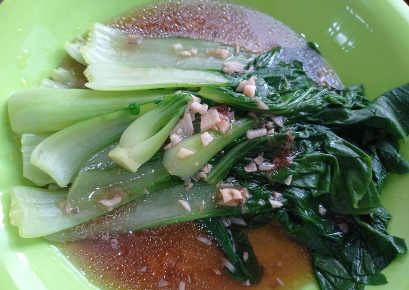 Resep Pakcoy siram bawang putih, Bikin Ngiler