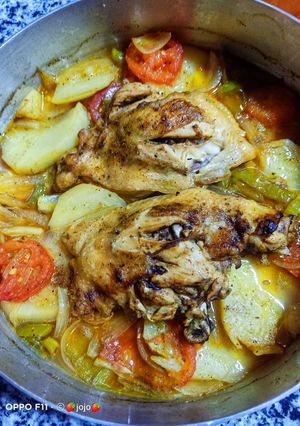 صورة لوصفة صينيه بطاطس من غير صلصة بالفراخ 😋👩🍳