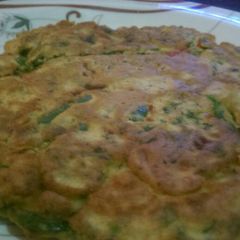 A picture of Vegetable pancakes..