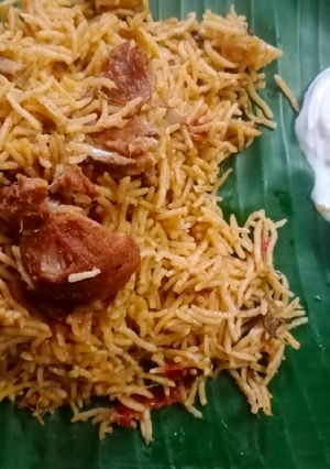 A picture of Mutton biryani.