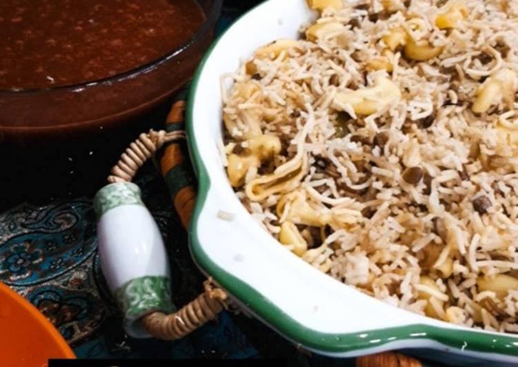 الكشري المصري بطريقه سهلة