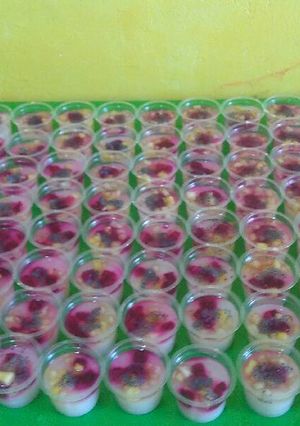 Foto resep 29. Puding susu topping buah #BikinRamadhanBerkesan