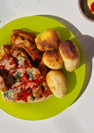 Una foto de Pão de queijo vegan