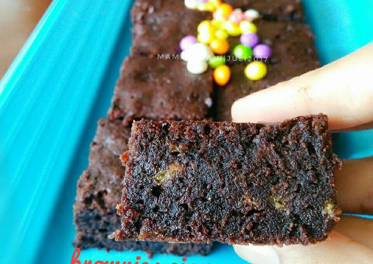 Brownies pisang JTT lembut praktis tanpa mixer