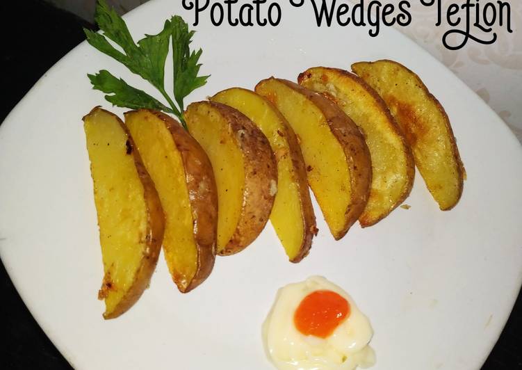 Bagaimana Membuat 76. Potato Wedges Teflon, Enak