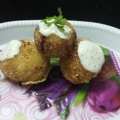Sweet potato kachori A picture of Sweet potato kachori.