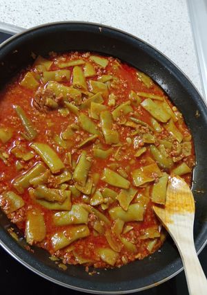 Una foto de Judía verde con chorizo