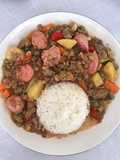 Guiso de lentejas con carne y chorizo