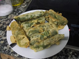 Rollitos de acelga en tempura