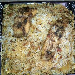 A picture of Fish biryani.