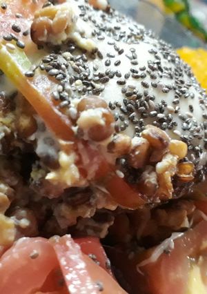 Una foto de Hamburguesas de lenteja... sabrosura y exquisitez intensa