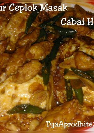 Foto resep Telur Ceplok Masak Cabai Hijau