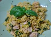 Una foto di cous cous al curry