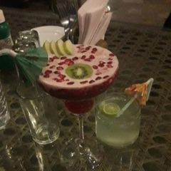 A picture of Pomegranate sunrise mocktail.
