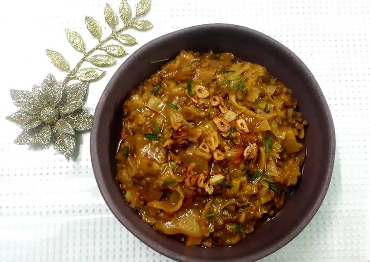 Recipe: at dinner Cabbage and pumpkin tadka dal