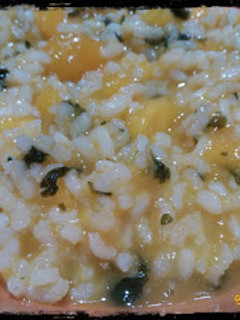 Una foto de Arroz meloso con mango