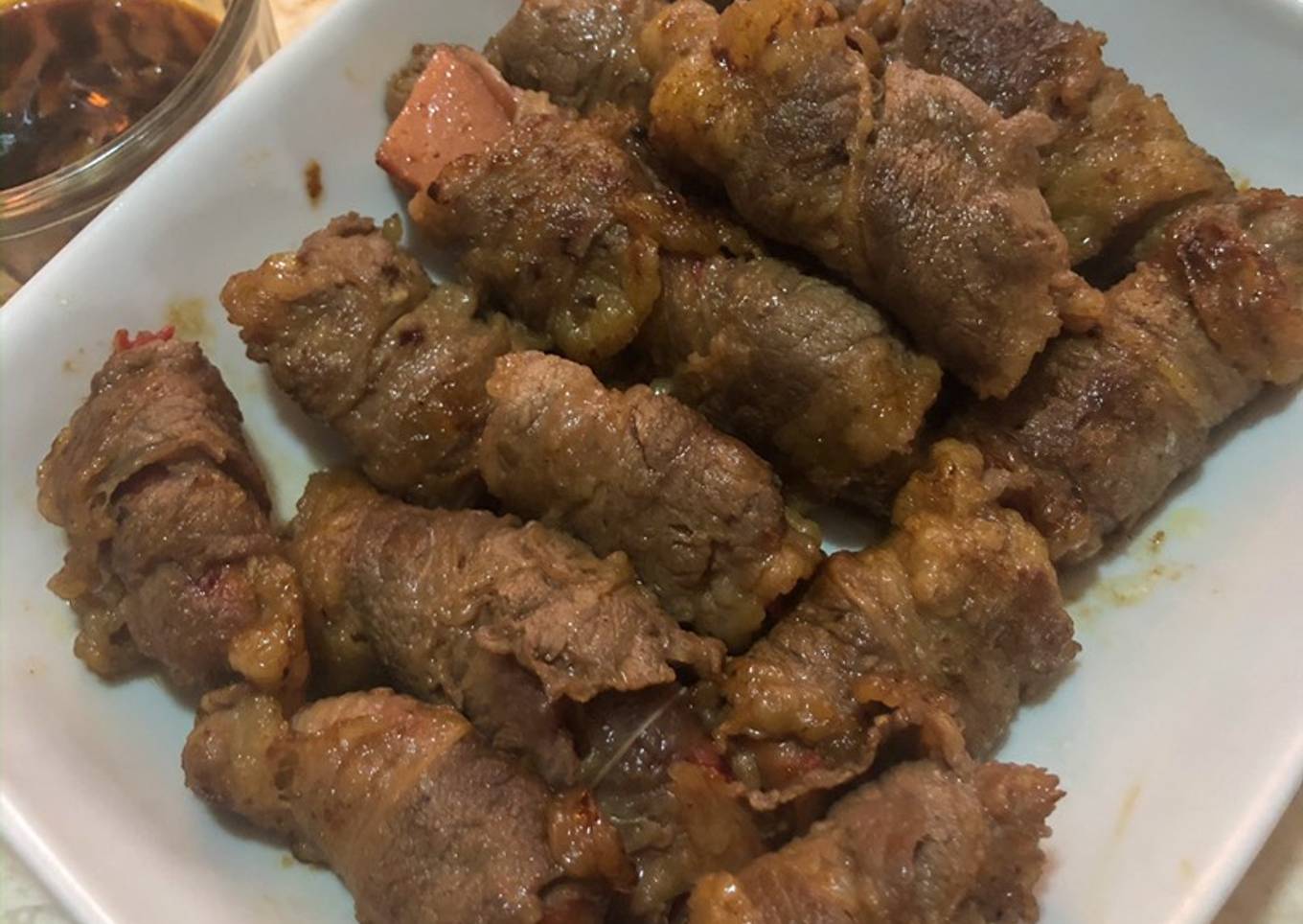 Slice beef roll isi sosis