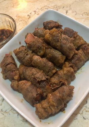 Foto resep Slice beef roll isi sosis