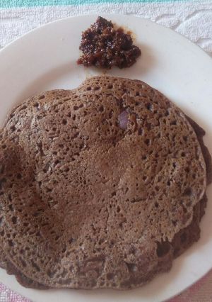 A picture of Ragi dosa.