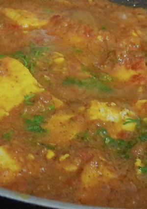 A picture of Kadhai paneer in dhaba style.