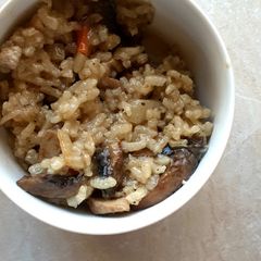 A picture of Mushroom risotto.