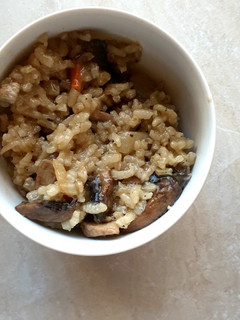 A picture of Mushroom risotto.