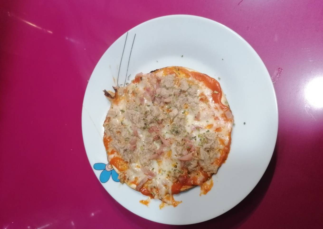 Pizza de tortita de trigo ideal para los pequeños de la casa