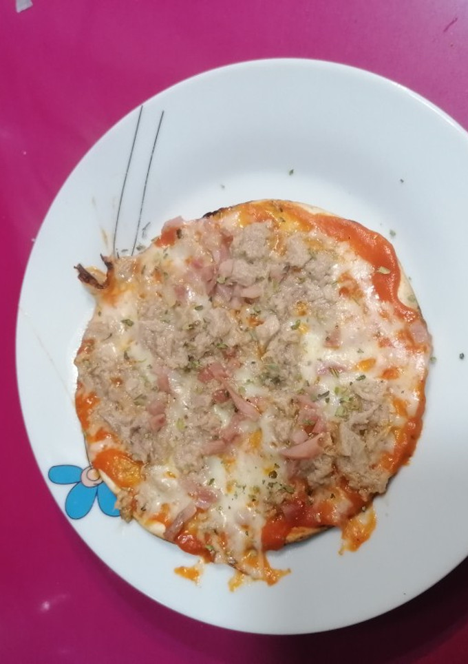 Una foto de Pizza de tortita de trigo ideal para los pequeños de la casa