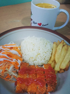 Foto resep Chicken katsu (with salad sayur)