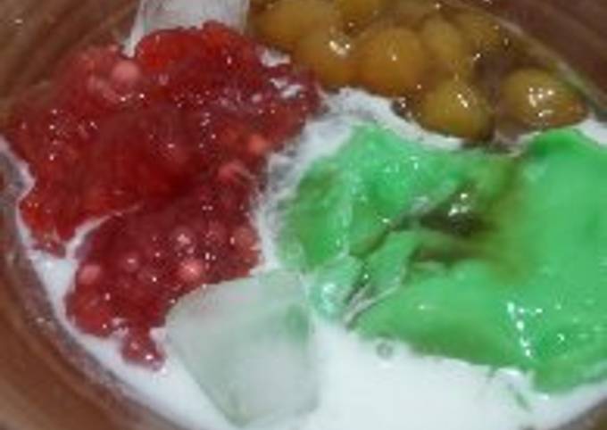 Langkah Mudah untuk Membuat Es bubur sumsum candil mutiara yang Lezat Sekali