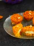 Baked cheese stuffed carrot muffin