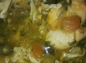 Una foto de Sopa de verduras con huevo