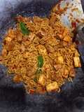 Sambel goreng tahu, tempe, mie