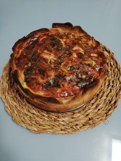 Una foto de Quiche de espinacas