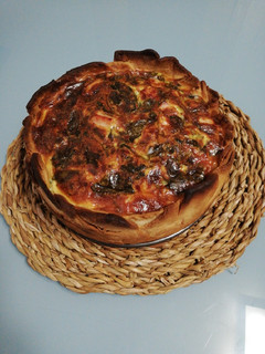 Una foto de Quiche de espinacas