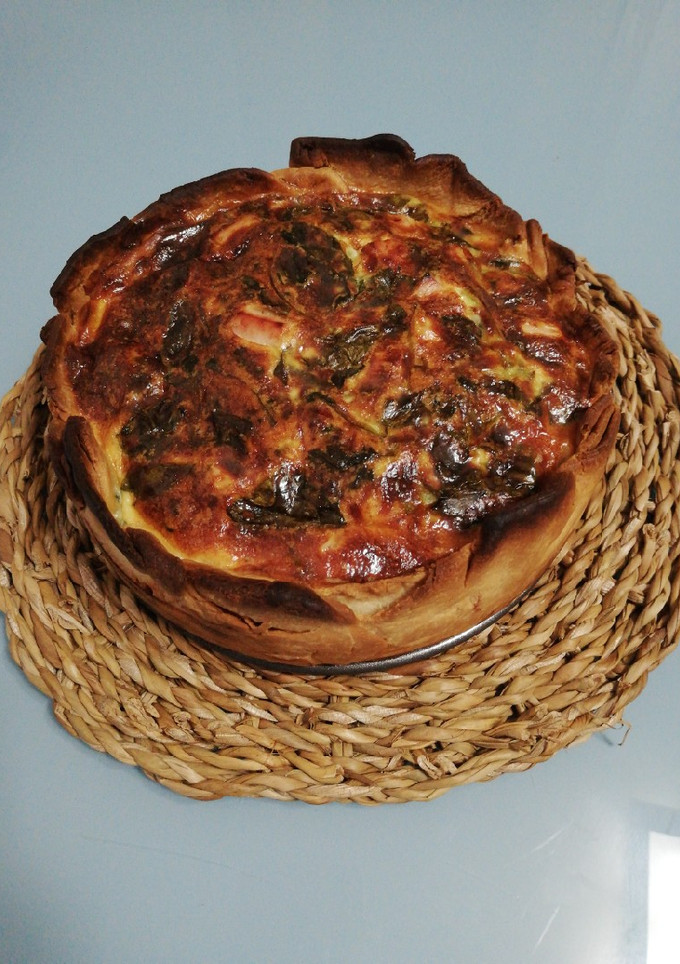 Una foto de Quiche de espinacas