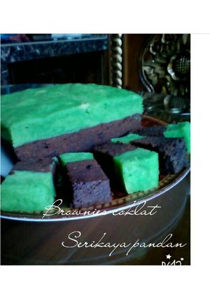 Foto resep Brownies Coklat Serikaya Pandan