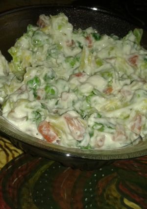 A picture of Russian salad.