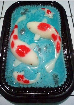 Foto resep Puding ikan koi