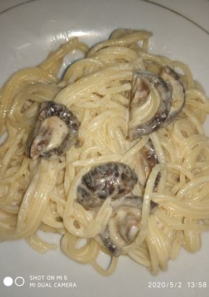 Foto resep Spaghetti creamy mushroom