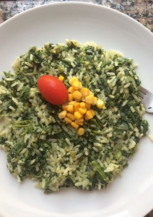 Una foto de Mix arroz con espinaca