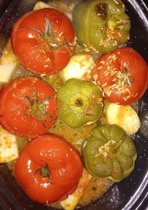 Φωτογραφία της συνταγής Εύκολα γεμιστά ! 🍅🫑(ορφανά)