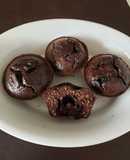 Muffins de chocolate y mora low carb