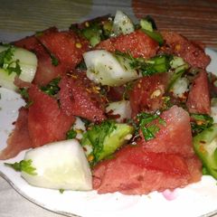 A picture of Watermelon salsa.