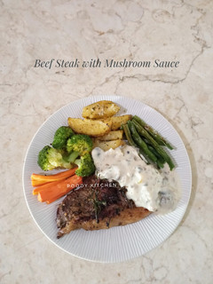 Foto resep Beef Steak with Mushroom Sauce