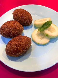 Una foto de Kibbeh libanés