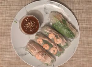 Una foto de Rollitos vietnamitas de panceta y camarones (fáciles y deliciosos)