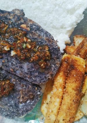 Una foto de "Morcilla" vegana